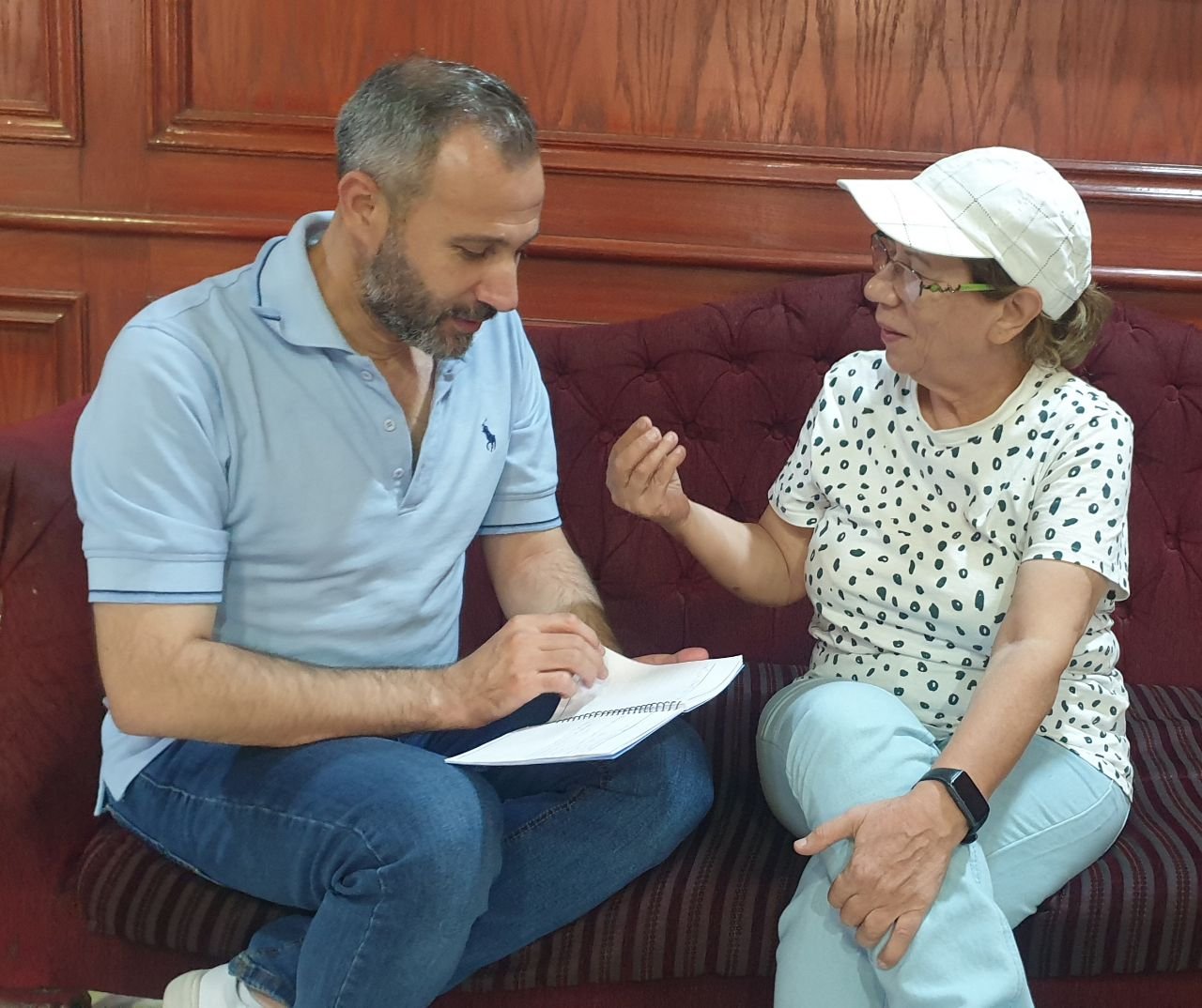 الفنانة كاميليا بطرس سيدة المسرح مع عامر فؤاد عامر وتحية لمهرجان السويداء للأفلام القصيرة دورة الراحل ريمون بطرس الدورة التاسعة