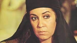 لقطة من تصوير فيلم الرسالة للمخرج مصطفى العقاد حيث جسدت الفنانة منى واصف دور هند بنت عتبة