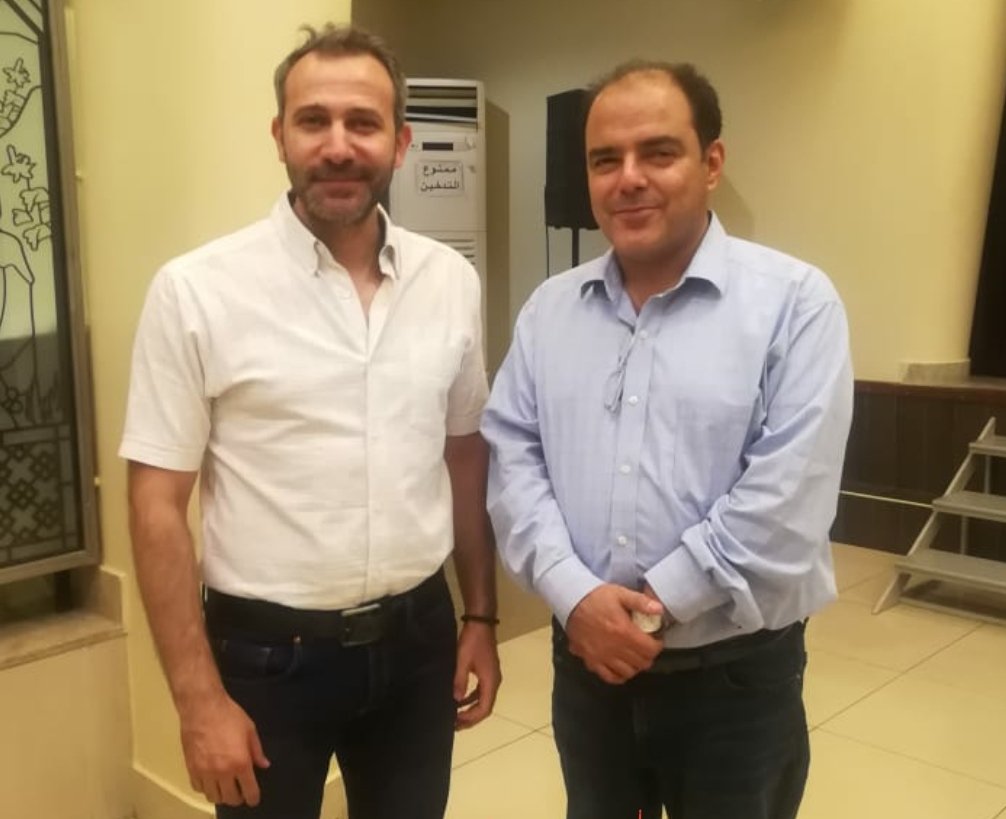 الصحفي عامر فؤاد عامر برفقة الدكتور سامي مروان مبيض
